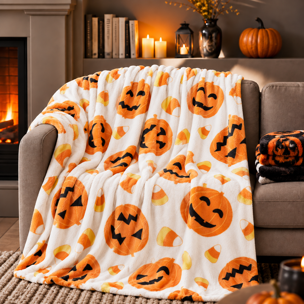 Citrouilles Sourire & Bonbons Candy Corn —  Plaid Halloween