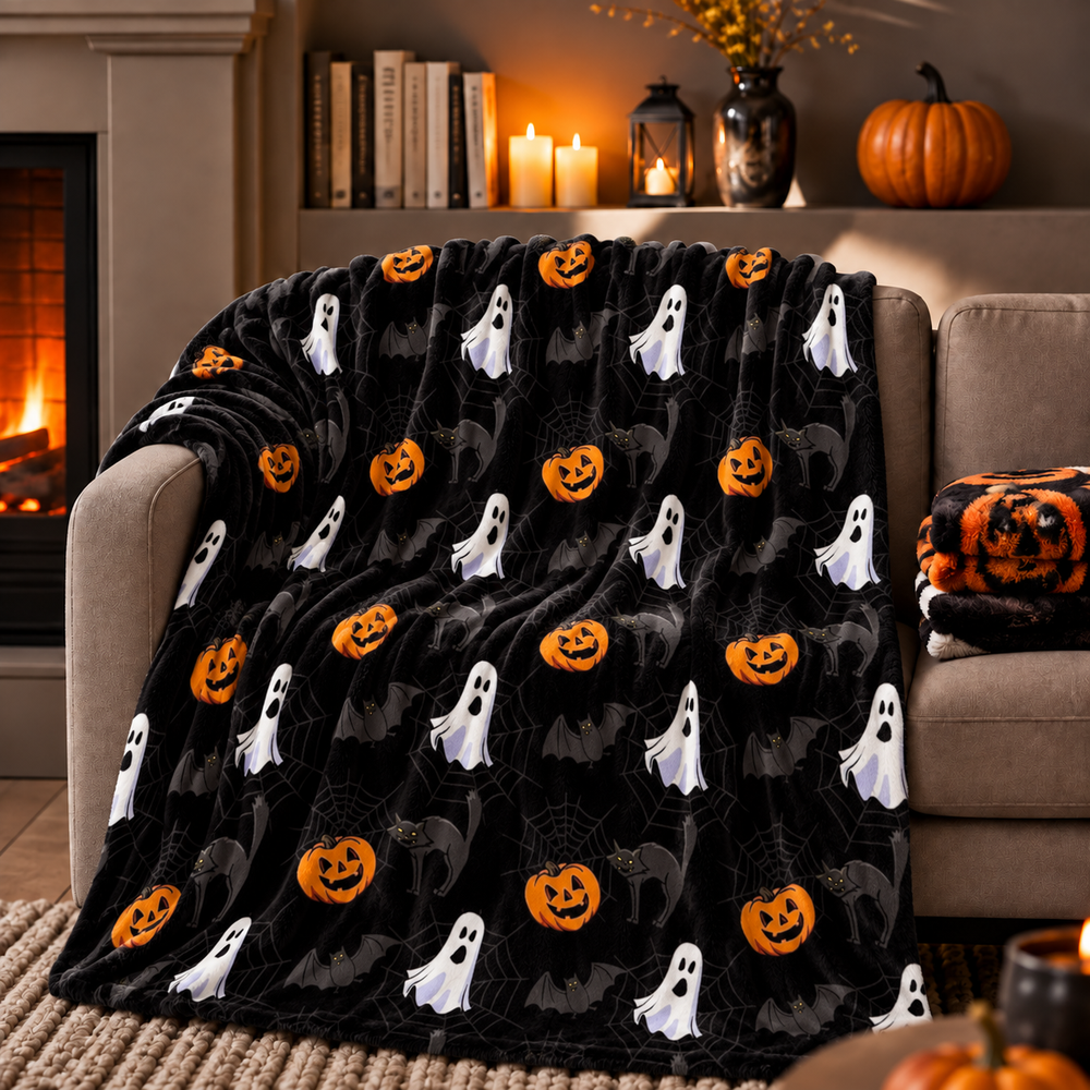 Fantômes & Chauve — souris Plaid Halloween