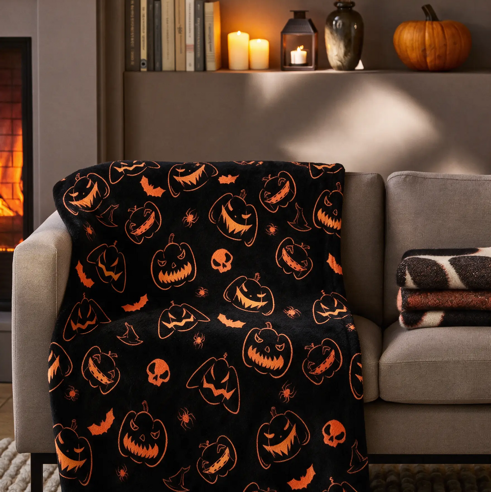 Citrouilles Ardentes — Plaid Halloween